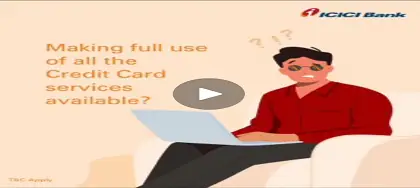 Credit Card Services on ICICI Internet Banking