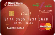 Bangalore Metro Coral Debit Card