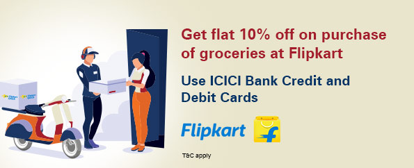 Get Discount on flipkart with ICICI Credit Card