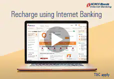 Recharge using Internet Banking